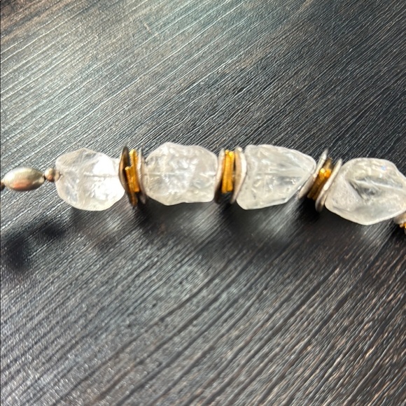 Artist Gold and Silver Bohemian Necklace with Organic Design 20 inches - Picture 3 of 4